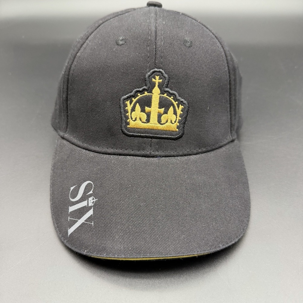 Six‎ The Musical Live Hat Black Adjustable Embroidered Henry VIII Ex-Wives NWT
